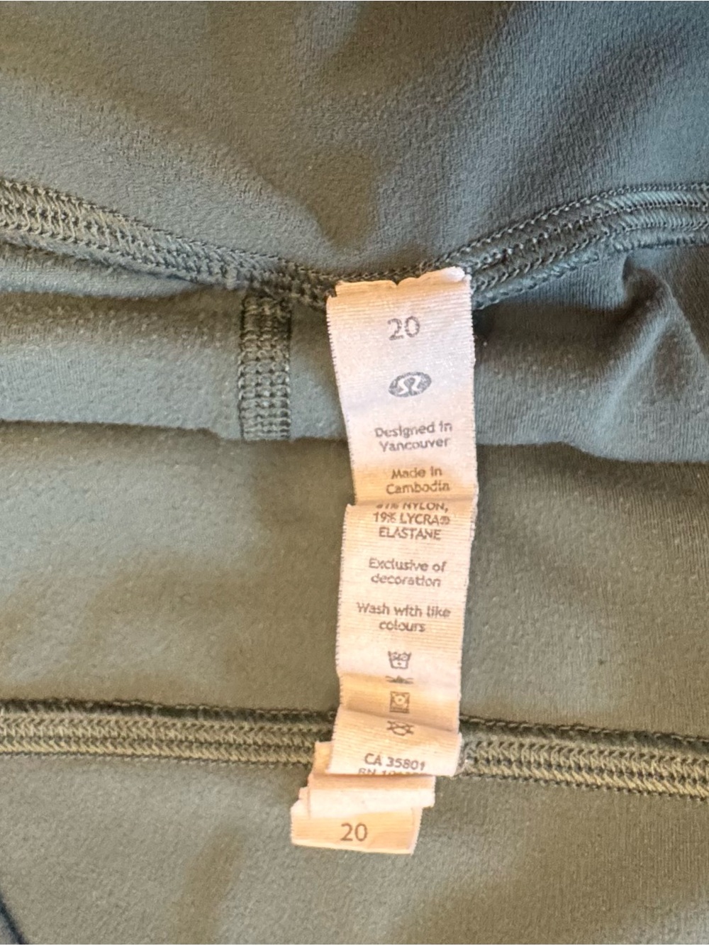 lululemon athletica Red, Olive Green, and sage green LeggingSet. Three in total. - Picture 5 of 6